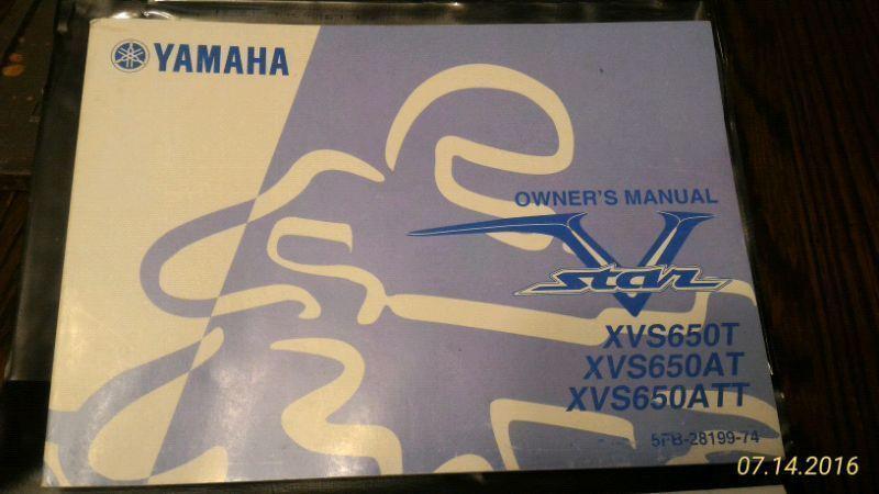 Manual for vstar 650 xvs 650