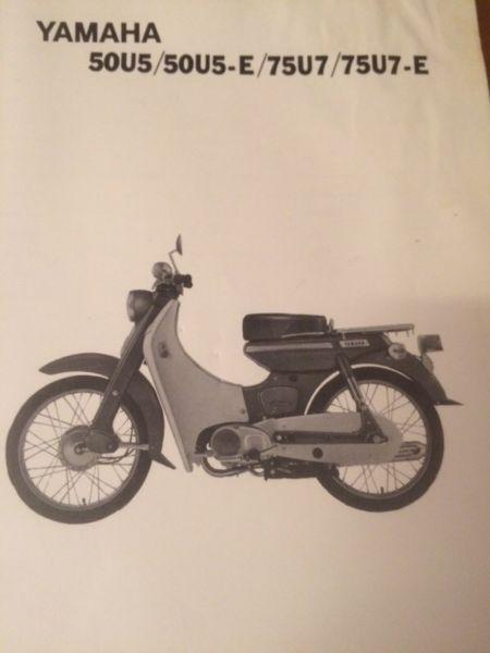 1969 Yamaha U5 U7 50 73cc Parts Book