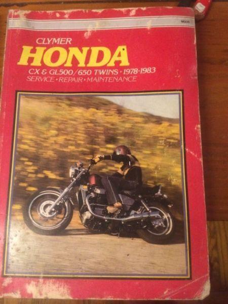1978 - 1983 Honda CX GL 500 650 Cylmer Manual