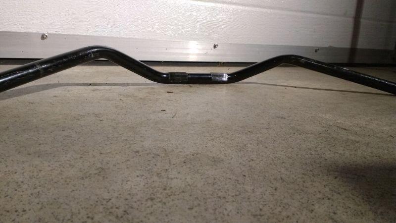Sleek black motorcycle handlebars 5/8