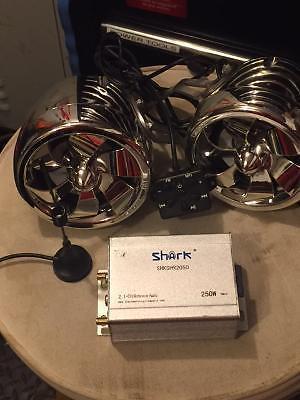 Shark Speaker & AMP stereo for Motorcycle