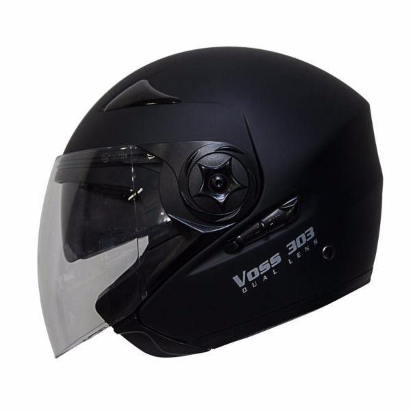 Voss 303 Dual Lens Cruiser DOT Three Quarter Helmet - Large