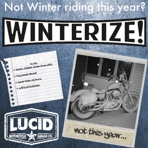 Its about that time again…time to winterize your ride