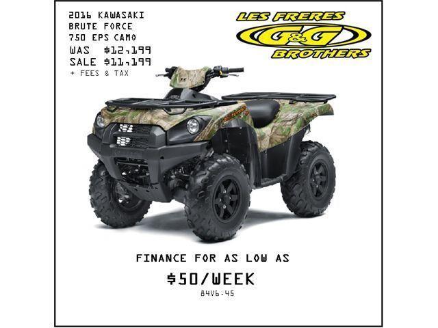 2016 BRUTE FORCE 750i EPS CAMO SALE $11,199 FREE 1ST SERVICE