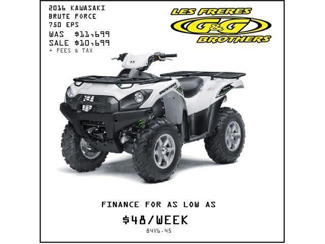 2016 BRUTE FORCE 750i EPS NOW $10,599 NO CHARGE 1ST SERVICE