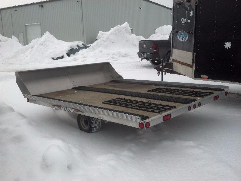 Triton aluminum double snowmobile trailer SOLD