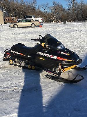 2 - Mach Z 800 LT ski doos with parts sled for sale