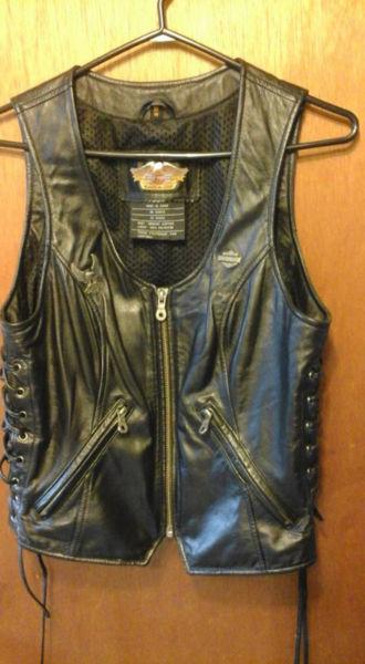 Ladies Harley Leather Vest