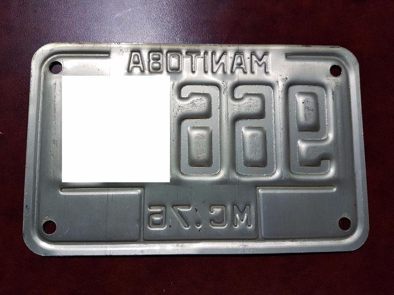 Vintage License Plate for Motorcycle