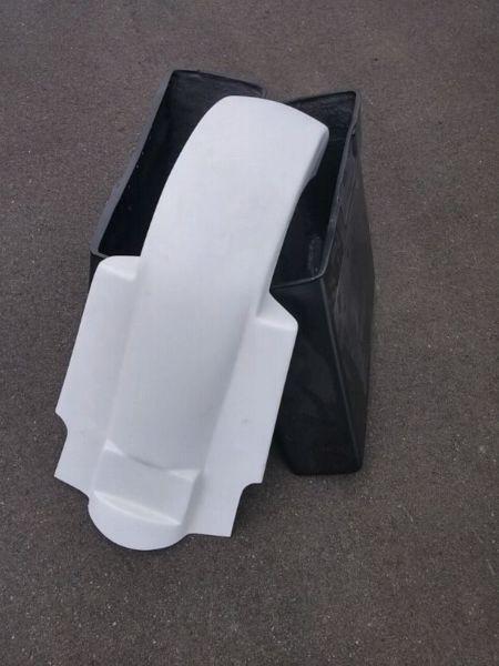 Harley stretched bags and fender kit