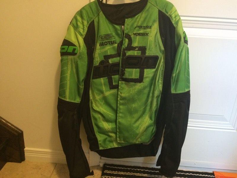 Men's Icon Motorcycle Jacket size XL (fits like a large)