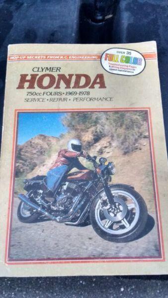 Clymer Honda 750 fours manual 1969-1978