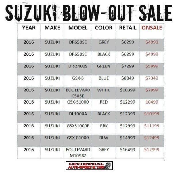 Suzuki Clearout **BEST PRICE OF SEASON***