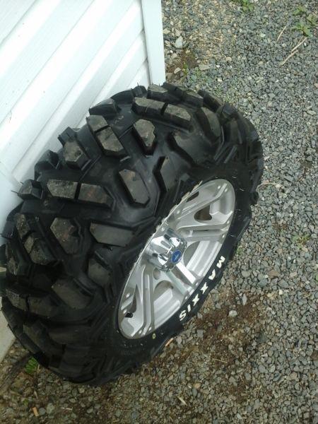 1 Brand new Maxiss Bighorn tire on Polaris RzR aluminum Mag