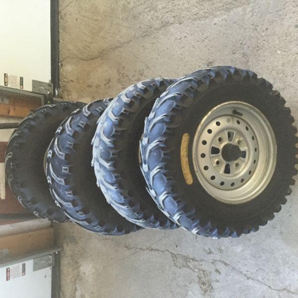 350 Rancher wheels and tires