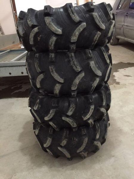 Set of Kenda Executioner ATV tires & rims