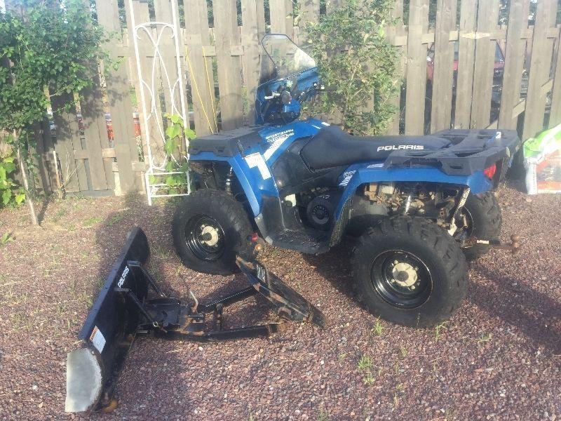 Polaris Quad For Sale Plow and Winch Included
