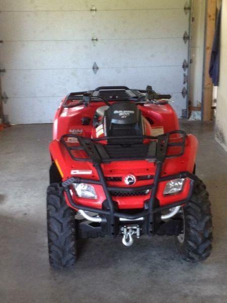 Canam 800 outlander with the trailer