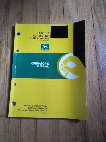 John Deere 6x4 Gator manuals
