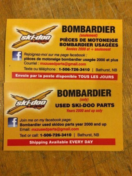 OVER 110 SKIDOO BOMBARDIER ONLY PART OUT , year 2000 and up