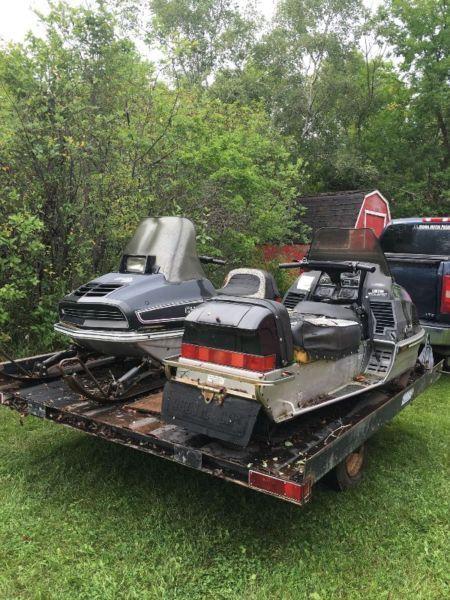 2 Classic Sleds & Trailer