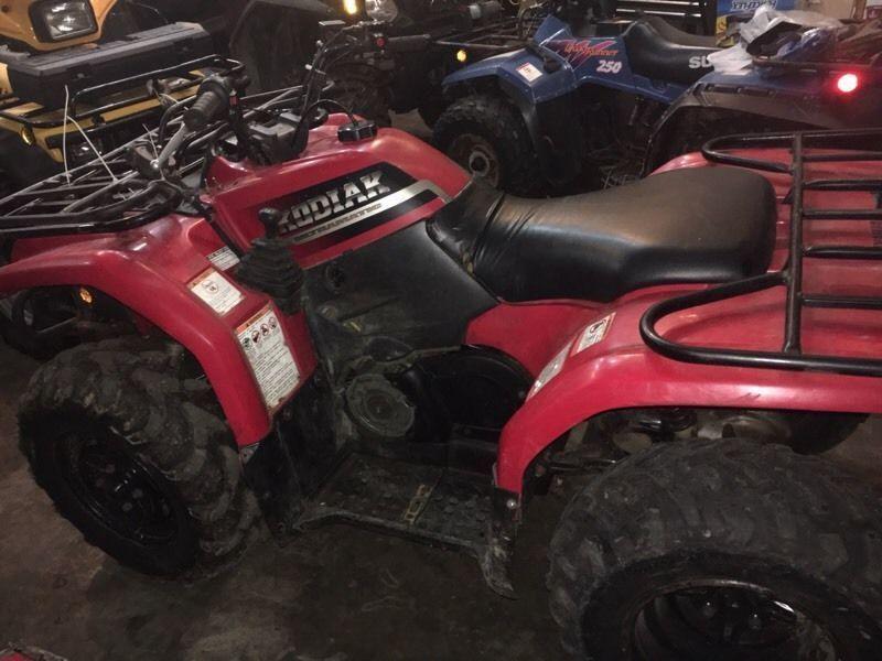 C&C cycles parting out 2000 Yamaha Kodiak 400 runs good