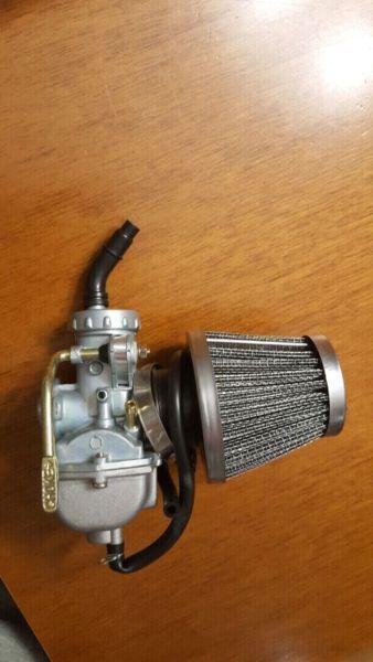 Atv carburetor and air filter