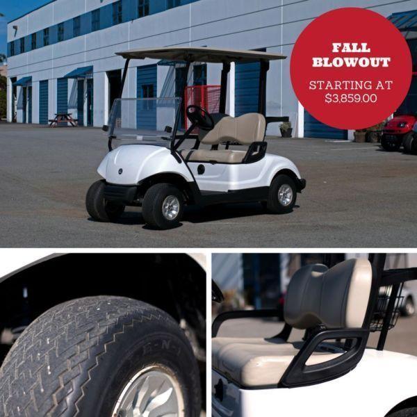 Fall Blowout Sale on all Yamaha Golf Carts!!